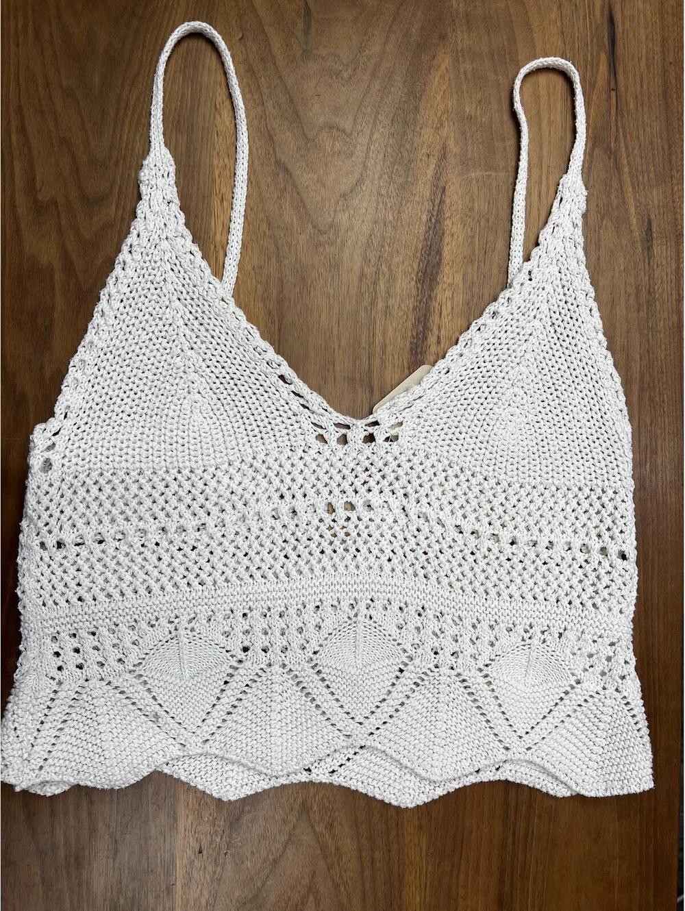 Anthropologie - Pilcro Cream Crotchet Tank Size Small - Picture 8 of 9